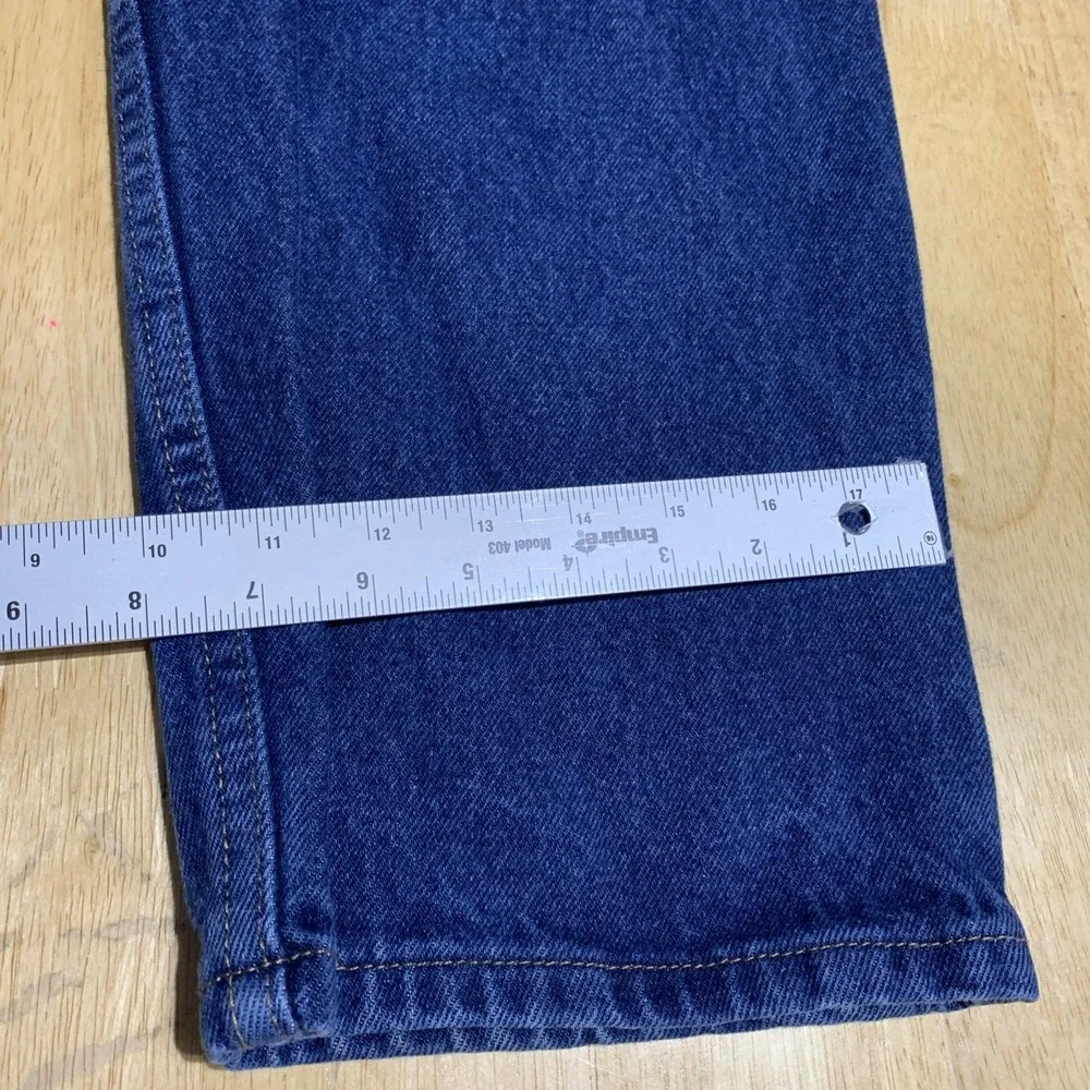Lee Men's Size 42x30 Blue Regular Fit Straight Dark Wash Denim‎ Jeans